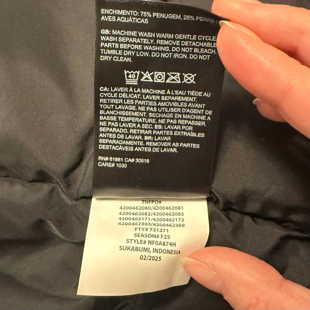 The North Face Arctic Parka 550 Down Knee Length Faux Fur Trim BLK Women’s Large - Picture 9 of 12